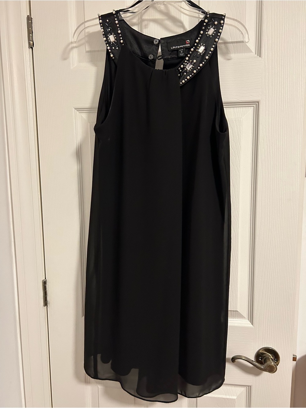 Black Dress with Jeweled Collar